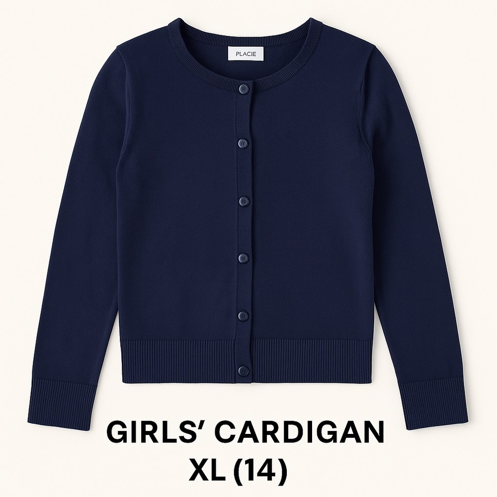 The Children’s Place Girls’ Navy Blue Cardigan – Size XL (14)